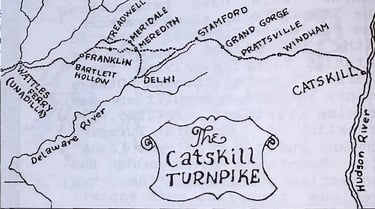 Catskill turnpike, map